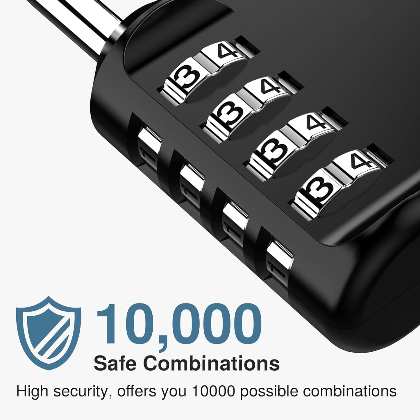 Puroma 2 Pack Combination Lock for Locker 4 Digit Outdoor Waterproof Padlock for School, Gym, Sports, Fence, Toolbox, Gate, Case