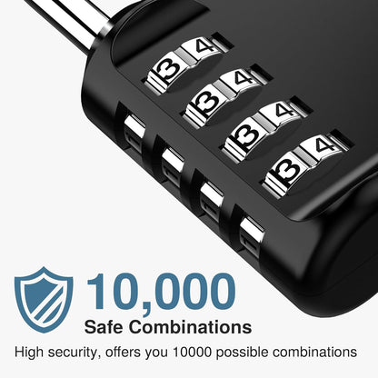 Puroma 2 Pack Combination Lock for Locker 4 Digit Outdoor Waterproof Padlock for School, Gym, Sports, Fence, Toolbox, Gate, Case