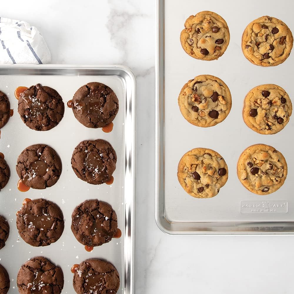 Nordic Ware Naturals Half Sheet - USA Made Aluminum Commercial Quality Sheet Pan for Baking or