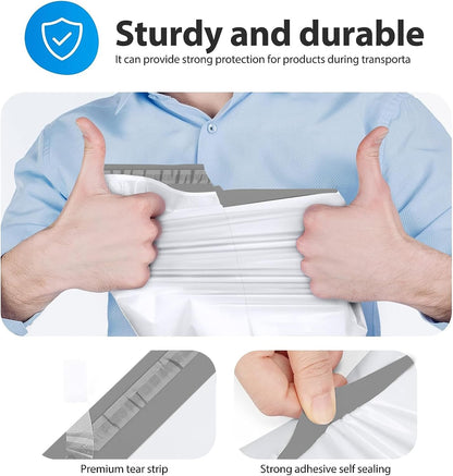 Fuxury Poly Mailers 10x13 Inch 100 Pack,Shipping Bags for Clothing,Strong Adhesive Mailing