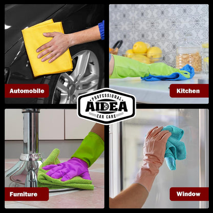 AIDEA Microfiber Cleaning Cloth, 50PK, Microfiber Towels for Cars, Premium Wash Cloths, Dusting Cloth Cleaning Rags, Absorbent Towels for SUVs