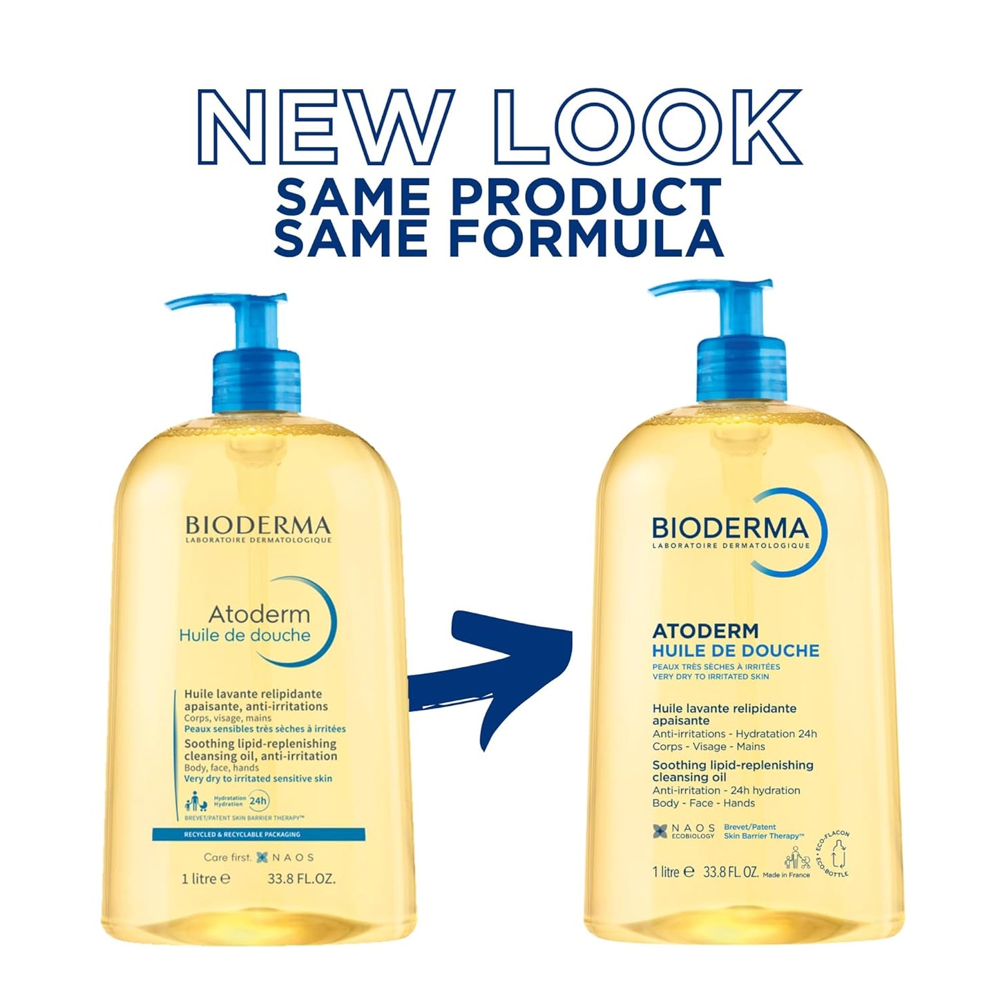 Bioderma Atoderm Shower Oil, Cleansing Oil For Face &