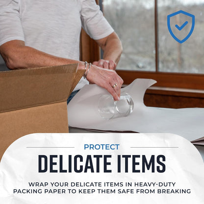 Bryco Goods Newsprint Packing Paper Sheets for Moving - 10lb - 320 Sheets of Newspaper Paper - Wrapping and Protecting Fragile Items, Box