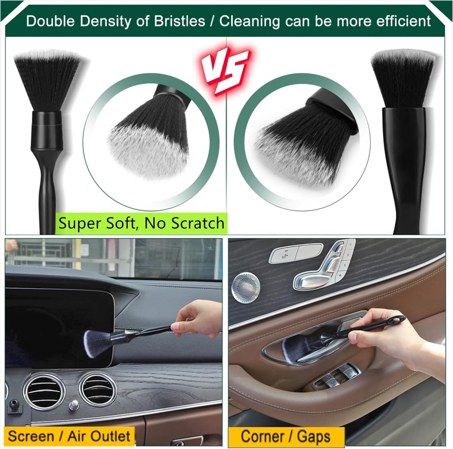 Fitosy Car Interior Duster Detail Brush Cleaning Gel