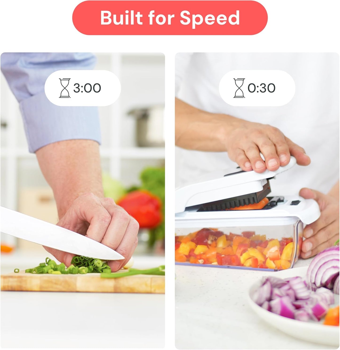 Fullstar The Original Pro Chopper - Vegetable Chopper and Spiralizer, Food Chopper with Container, Fruit Slicer, Kitchen Gadgets &