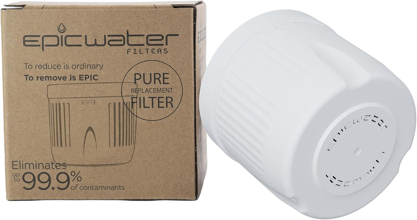 Epic Water Filters Pure REPLACEMENT Compatible with Epic Pure Water Pitcher/Removes Fluoride, Lead, Forever Chemicals, Heavy