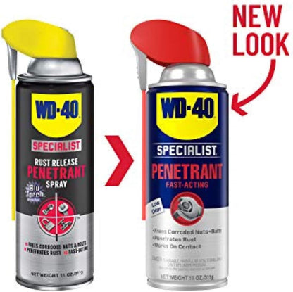 WD-40 Specialist Penetrant with Smart Straw, Penetrant for Metal, Rubber and Plastic Threads, Locks and Nuts, Industrial Strength Fast-Acting