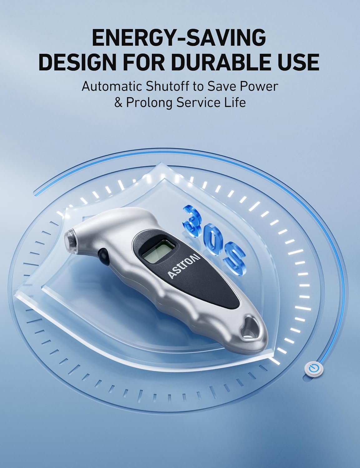AstroAI Digital Tire Pressure Gauge 0-150PSI Calibrated to ANSI B40.7 +/-1PSI, Accurate in 0.1