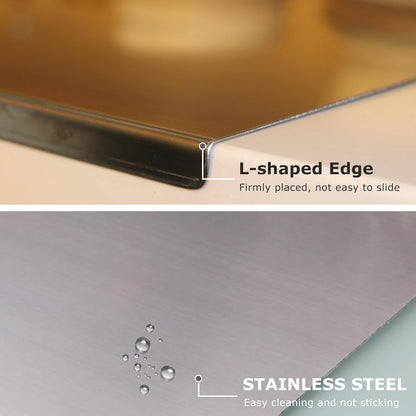 Stainless Steel Cutting Boards for Kitchen, Kneading Cutting Board Mats, Metal Cutting Board for Meat, Fruits, Vegetables