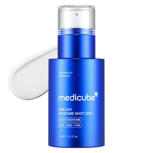 medicube Exosome Shot Zero 2,000 PPM Spicule Facial Serum, Liquid Skin Booster Serum, Exosome, AHA+BHA+PHA, Pore Care, Dead Skin Cells, Skin