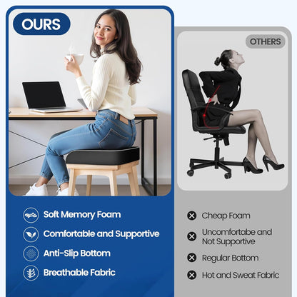 SweetSlubr Seat Cushion for Tailbone Pain Relief, Office Chair