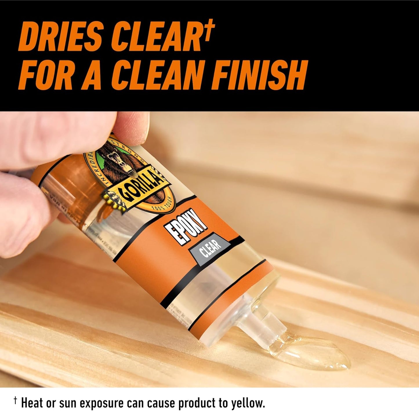 Gorilla 2 Part Epoxy, Clear Epoxy, 0.85 Ounce Syringe - 5 Minute Set, Incredibly Strong Bonding