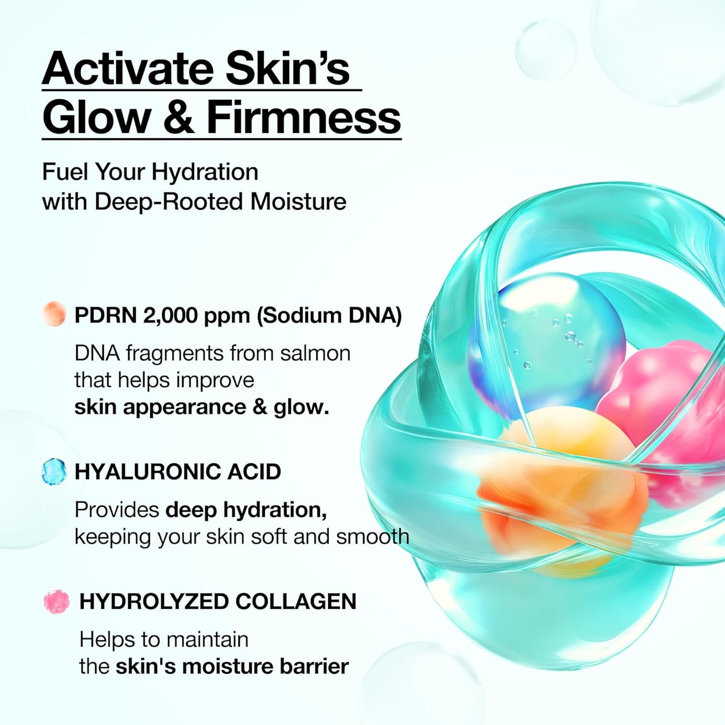 ANUA PDRN Collagen Glow Facial Serum Spray, Hydrating Face Mist, Hyaluronic Acid, dewy glass finish, All Skin Types, Instant Plumping