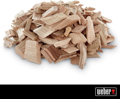 Weber Apple Wood Chips, 2 lb Premium BBQ Smoking & Grilling Chips for Subtle, Sweet Apple Flavor Ideal for Beef, Lamb, Poultry, Pork & Fish