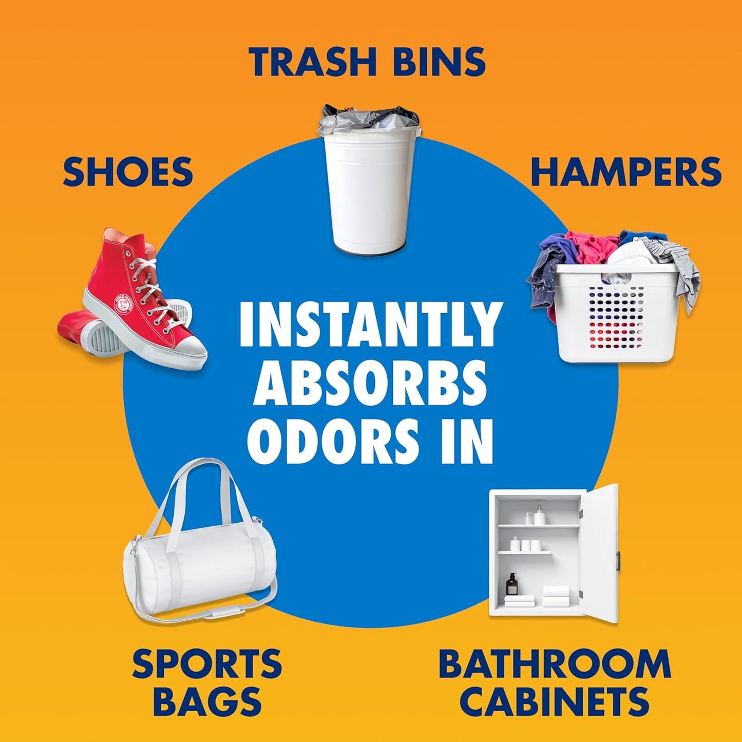 Arm & Hammer Fresh Effects Odor Neutralizing Baking Soda Pouches, Unscented Deodorizer for Long Lasting Freshness in Shoes, Gym Bags, & Small