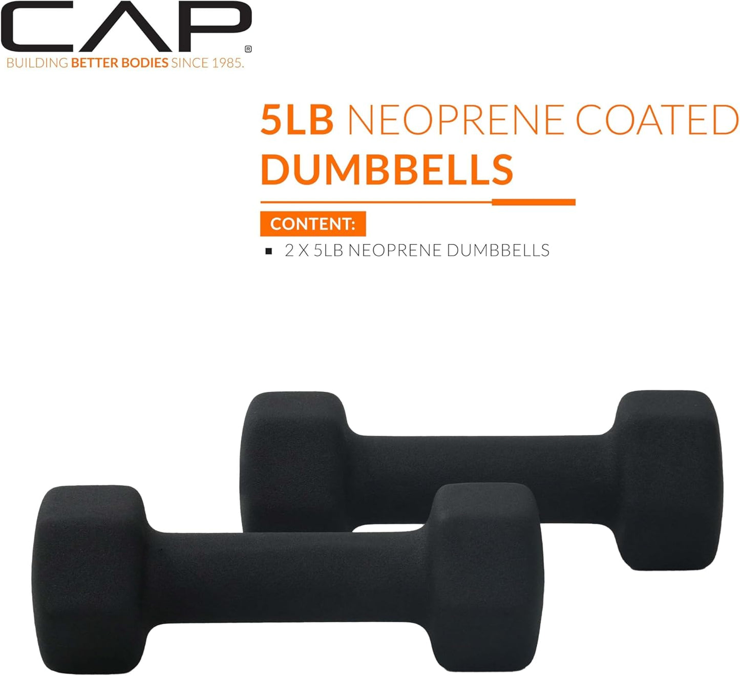 CAP Barbell Neoprene Dumbbell Weights Pairs & Sets, Multiple Colors