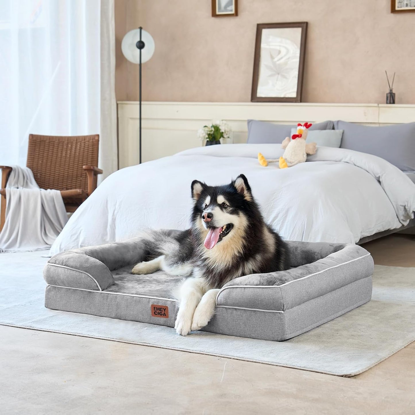 EHEYCIGA Orthopedic Dog Beds for Extra Large Dogs 44x32Inch, Waterproof Memory Foam XL Pet Bed with