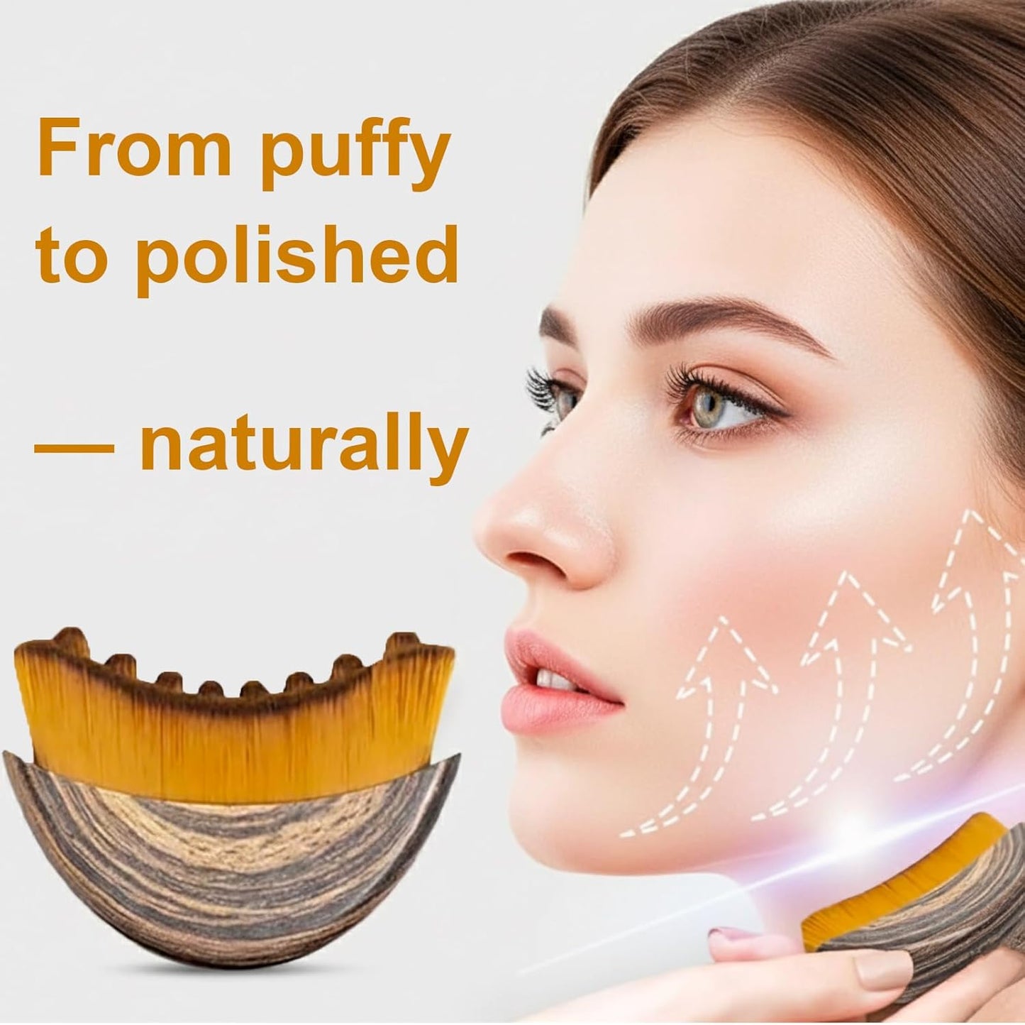 Stainless Steel Gua Sha Tool & Lymphatic Drainage Face Brush Set, TWPER Facial Massage Kit for Jawline Sculpting Puffiness Lifting
