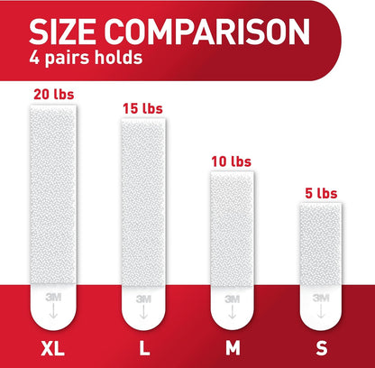 Command 20 lb XL 16 Pairs Heavyweight Picture Hanging Strips (32 Strips), Damage-Free Hangers for Picture Frames, No Tools