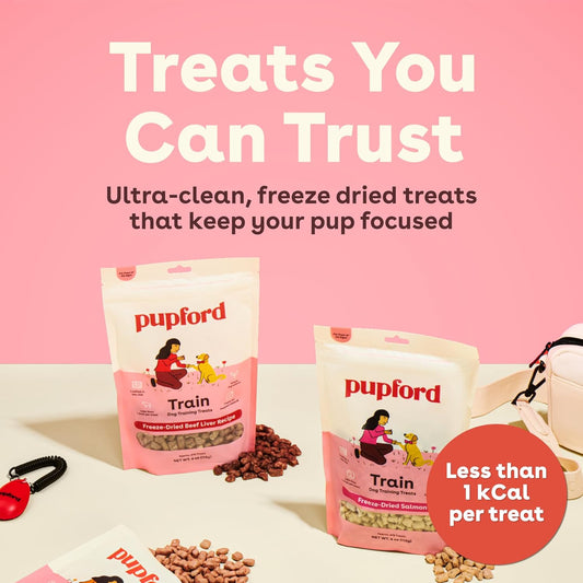 Pupford Freeze Dried Training Treats for Dogs & Puppies, 475+ Three Ingredient Bites (Beef Liver, 4 oz)