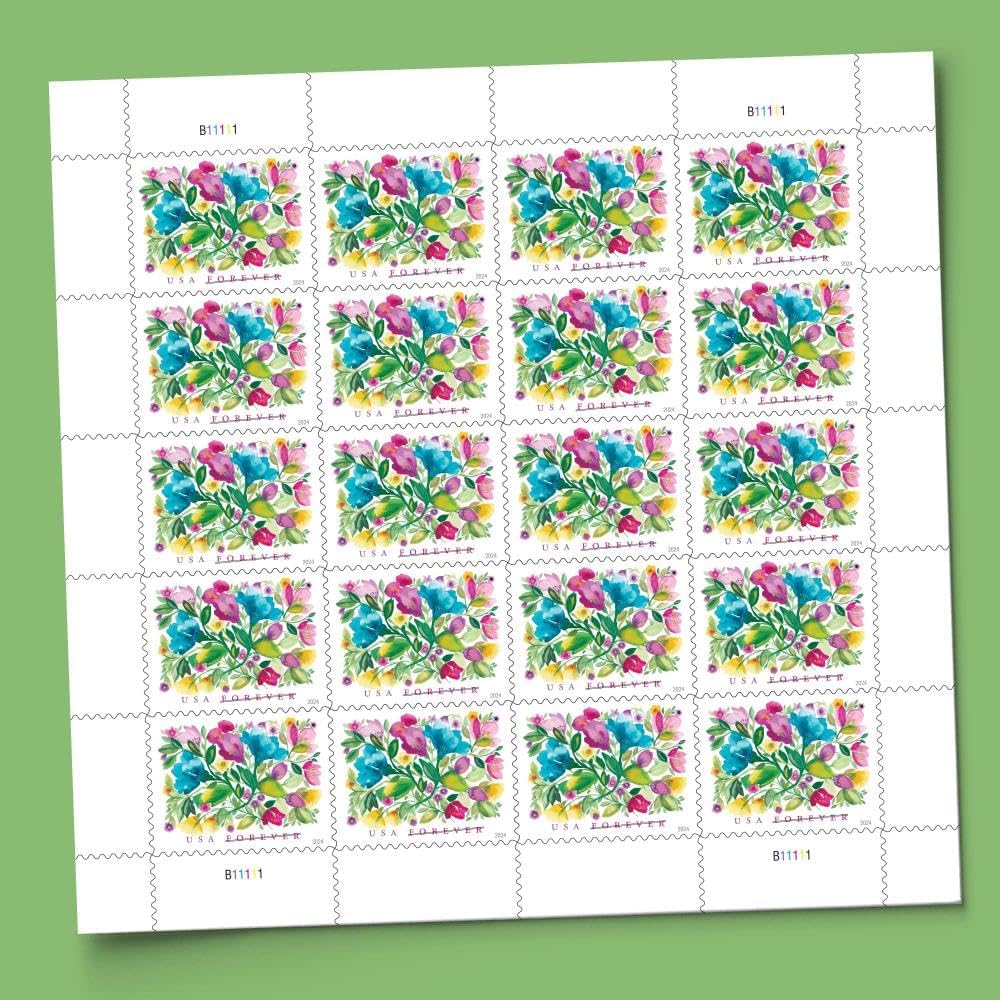 United States Postal Service Celebration Blooms (Sheet of 20) Forever Postage Stamps Scott