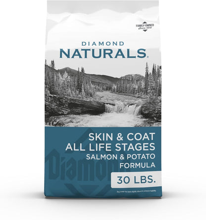 Diamond Naturals Skin & Coat Real Salmon and Potato Recipe Dry Dog Food with Quality Protein, Omega Fatty