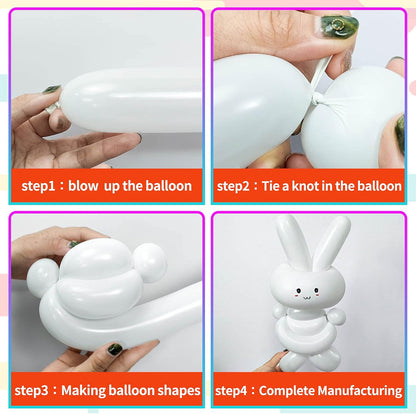 100Pcs clear 260 Balloons Clear Long Skinny Latex Balloon for Animal