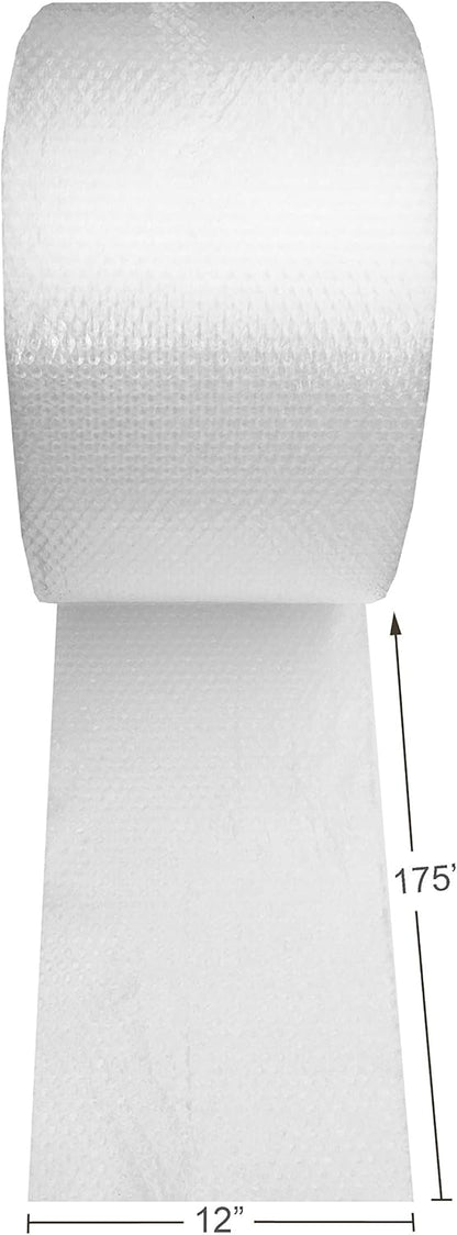 Amazon Basics Bubble Wrap for Moving, Packing, Shipping and Storage, Perforated Protective Cushioning for Fragile Items, 12-inch x 175-ft Long