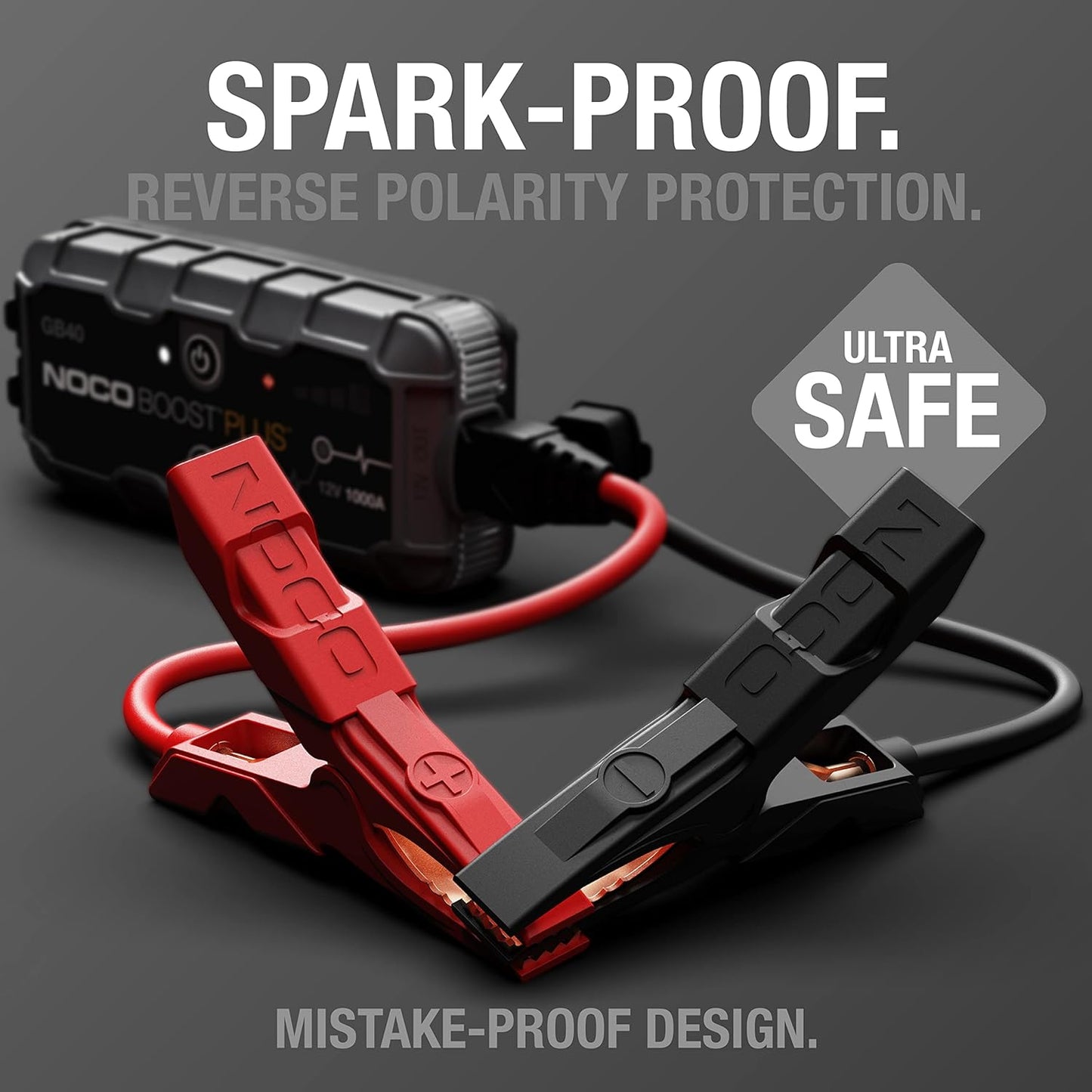 NOCO Boost GB40: 1000A UltraSafe Jump Starter 12V Lithium Battery Booster Pack, Portable Jump