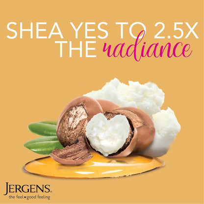 Jergens Shea Butter Hand and Body Lotion, Deep Conditioning Moisturizer, 3X More Radiant Skin, with Pure Shea Butter, Dermatologist Tested, 26.5 Oz