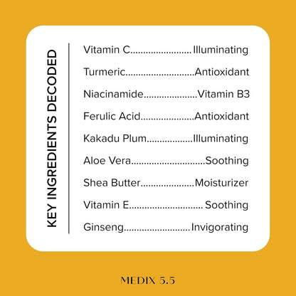 MEDIX Vitamin C Cream + Niacinamide Brightening Body Lotion, Anti Aging Moisturizer Vitamin C Lotion For Women & Men To Soften The Look Of Dark