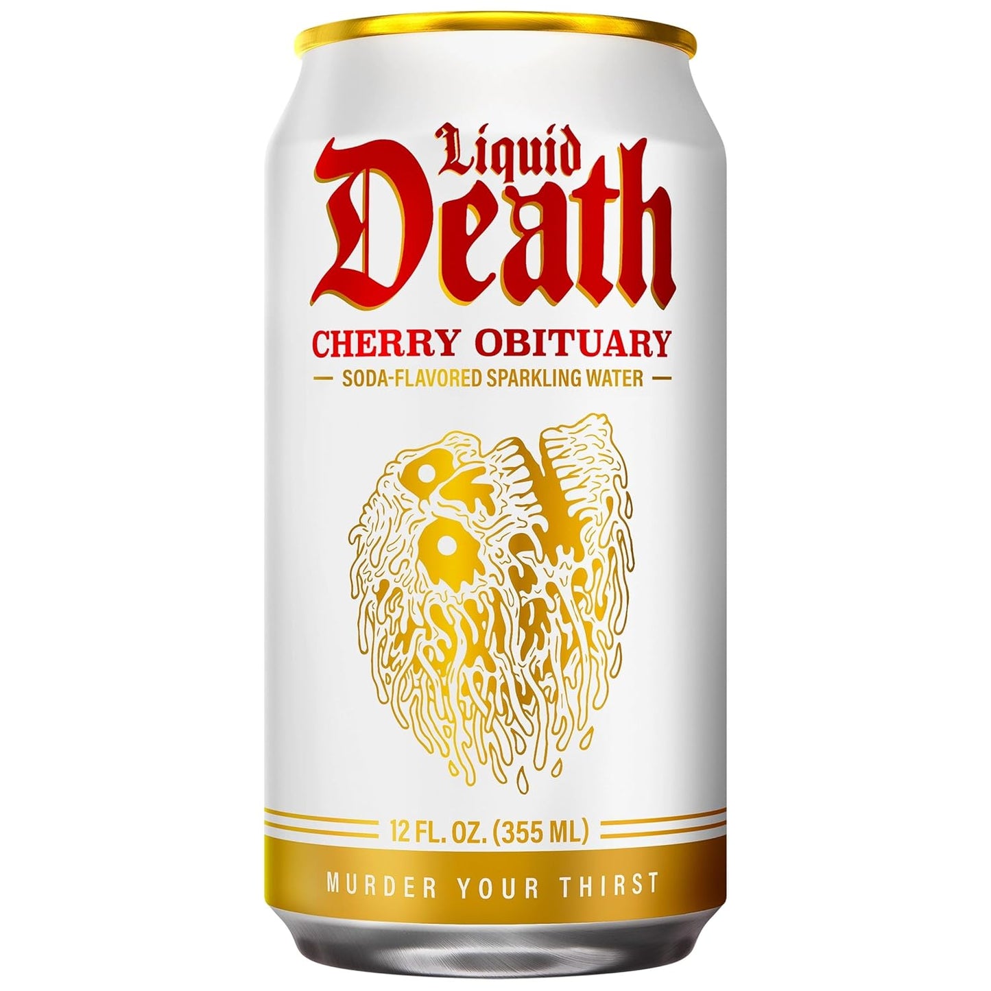 Liquid Death Soda-Flavored Sparkling Water - Cherry Obituary, Less Sugar*, Huge Flavor, No Caffeine, No Artificial Sweeteners, 12 Fl Oz (2)