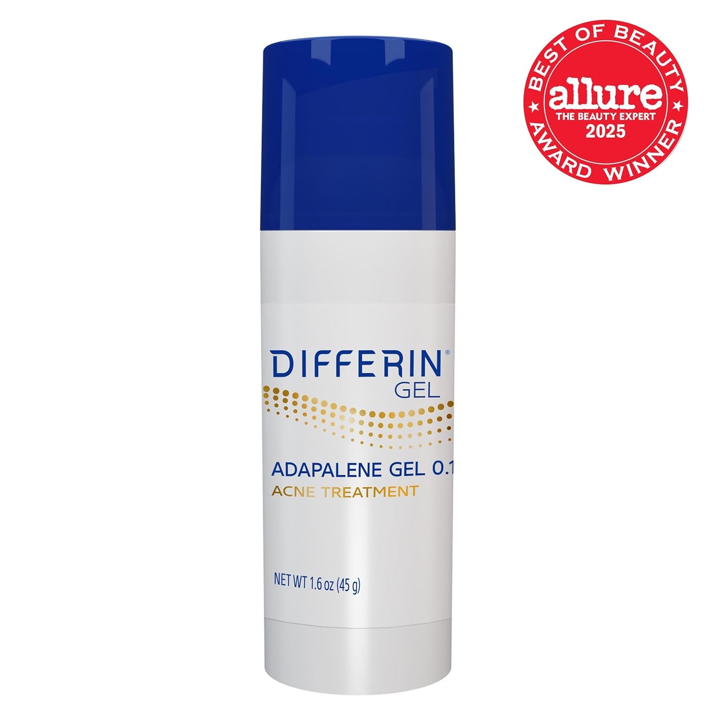 Differin Acne Treatment Gel, 90 Day Supply, Retinoid Treatment for Face with 0.1% Adapalene, Gentle Skin Care for Acne Prone Sensitive