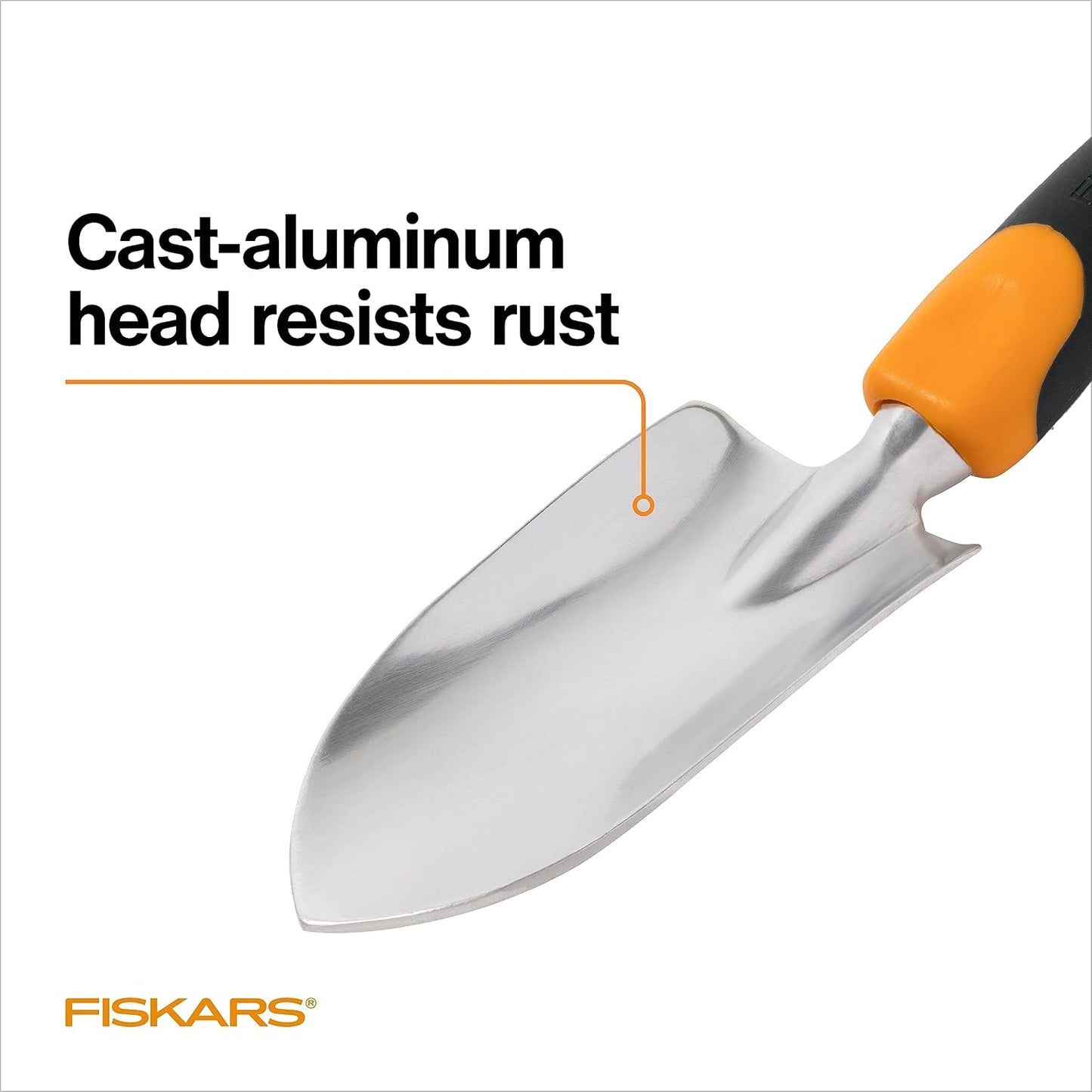 Fiskars Trowel, Heavy Duty Gardening Hand Tool with Hang Hole, For Digging and Planting, Rust Resistant Cast