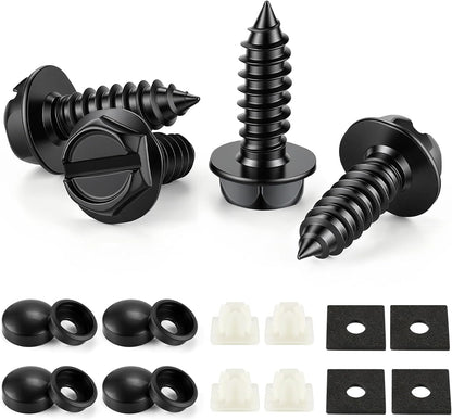 LivTee Rustproof License Plate Screws for Securing License Plates Frames and Covers on Cars and