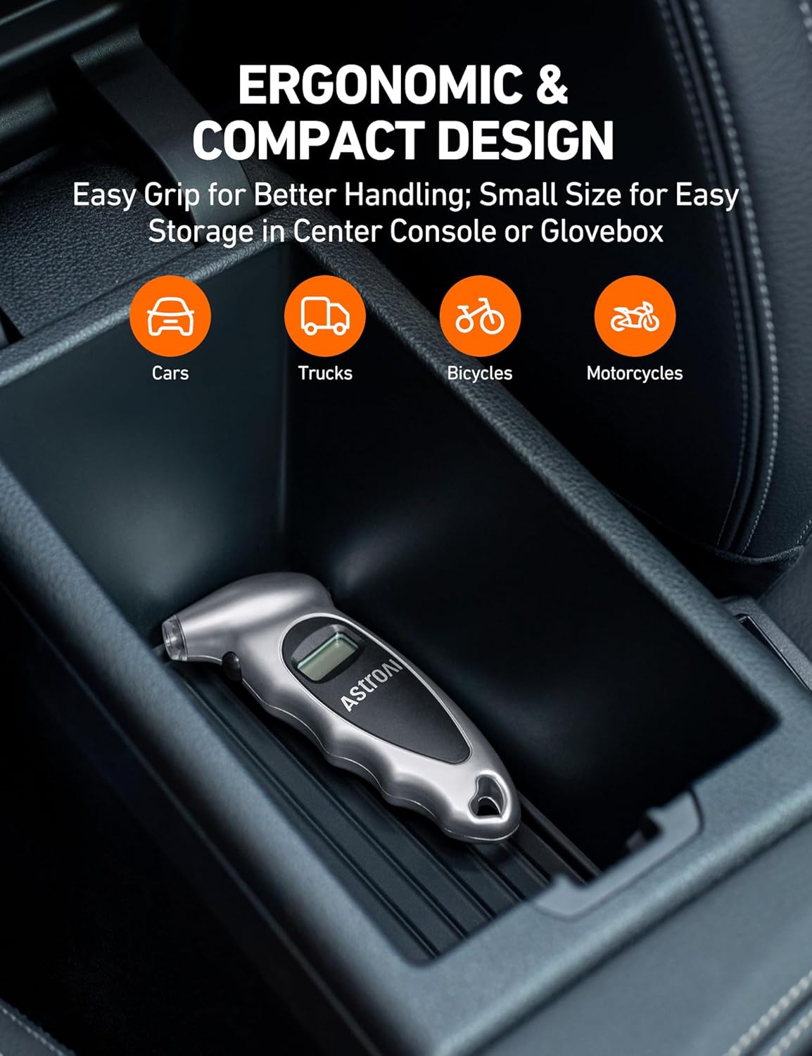 AstroAI Digital Tire Pressure Gauge 0-150PSI Calibrated to ANSI B40.7 +/-1PSI, Accurate in 0.1