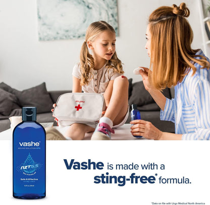 Vashe Wound Solution OTC, Pure Hypochlorous Acid-Preserved Wound Cleanser, Home Wound Care, Non-Cytotoxic and Skin-Neutral pH, 8.5 Fl Oz
