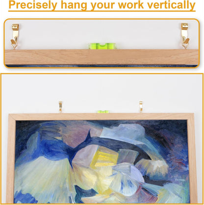 KURUI 303Pcs Picture Hanging Kit, Picture Hangers Assorted Kit with Heavy Duty Picture Hanging Hooks/Hardware Nails/Sawtooth/Wire/D