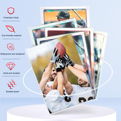 500 Counts Card Sleeves for Trading Cards, Soft Penny Card Sleeves Clear Plastic Card Protectors Fit for Baseball Card, Sports