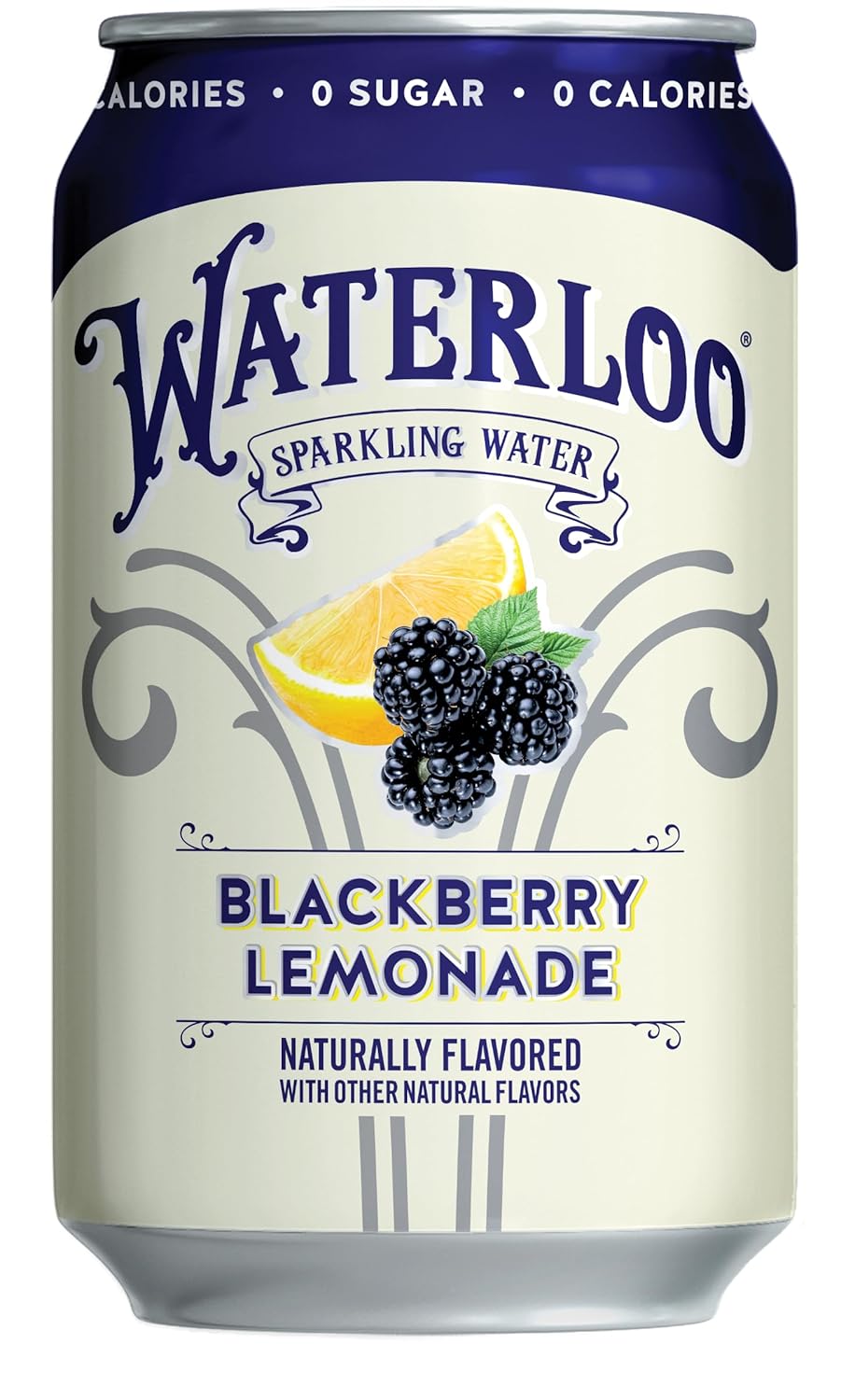 Waterloo Sparkling Water, Blackberry Lemonade Naturally Flavored, 12 Fl Oz Cans (2) Zero Calories and Zero Sugar or Sweeteners
