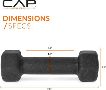 CAP Barbell Neoprene Dumbbell Weights Pairs & Sets, Multiple Colors