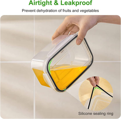 Freshmage Fruit Storage Containers for Fridge with Removable Colander, Airtight Food Storage
