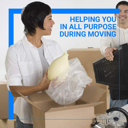 Bubble Cushioning Wrap Rolls, 3/16" x 12" x 72' ft Total [2 Rolls of 36 Feet] Perforated Every 12", 20 Fragile Stickers for Packaging