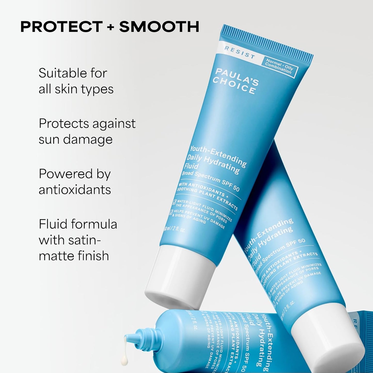 Paula's Choice RESIST Daily Hydrating Fluid Face Moisturizer with SPF 50 Sunscreen, Face Sunscreen for Oily Skin, Chamomile & Vitamin