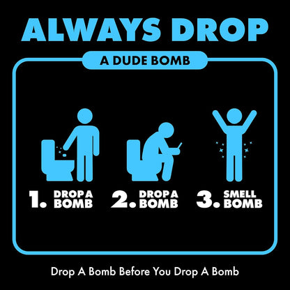 DUDE Wipes DUDE Bombs Toilet Stank Eliminator - 2-in-1 Air Freshener and Toilet Bowl Cleaner - 1 Pack (40 Pods) - Deodorizing Blend of