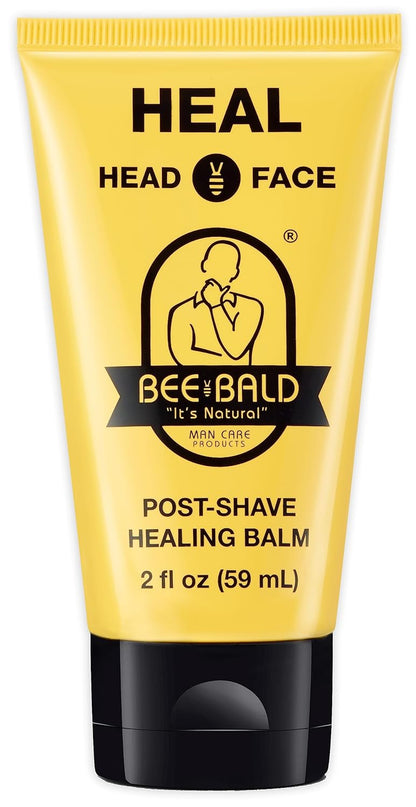 Bee Bald HEAL Aftershave for Men Healing Balm, Immediately Calms & Soothes Damaged Skin, Treats Bumps