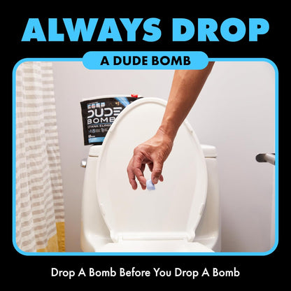 DUDE Wipes DUDE Bombs Toilet Stank Eliminator - 2-in-1 Air Freshener and Toilet Bowl Cleaner - 1 Pack (40 Pods) - Deodorizing Blend of