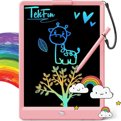 TEKFUN LCD Writing Tablet for Kids, 10-inch Coloring Drawing Pad, Mess Free Doodle Board, Easter Gifts for Girls and