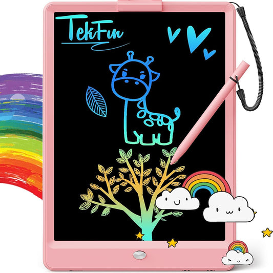 TEKFUN LCD Writing Tablet for Kids, 10-inch Coloring Drawing Pad, Mess Free Doodle Board, Easter Gifts for Girls and