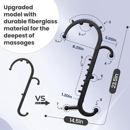 Ranarose Deep Tissue Back & Neck Massager - Back Massager Stick for Pain Relief, Muscle Knot Remover, Trigger Point Massage Tool for Full